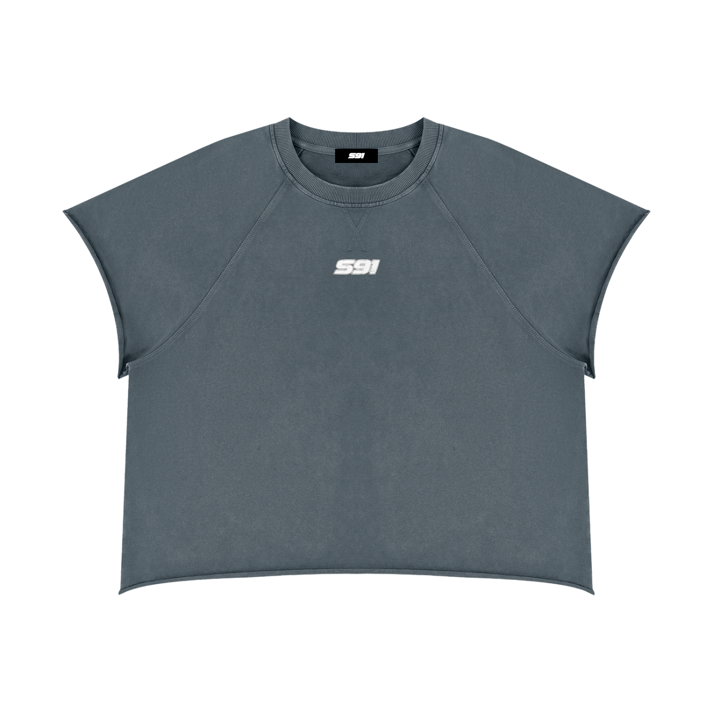 Vintage Wash Raw Edge Boxy T-Shirt